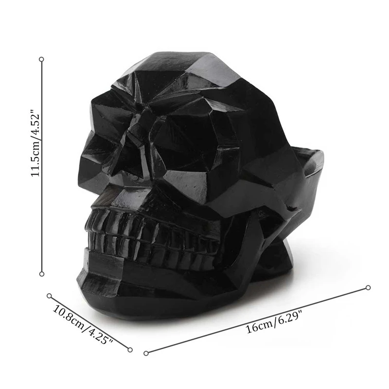 NHBR-3D череп голова смолы коробка для хранения Статуэтка Скелет орнамент канцелярский Держатель Макияж хранения организатор ювелирных изделий коробка