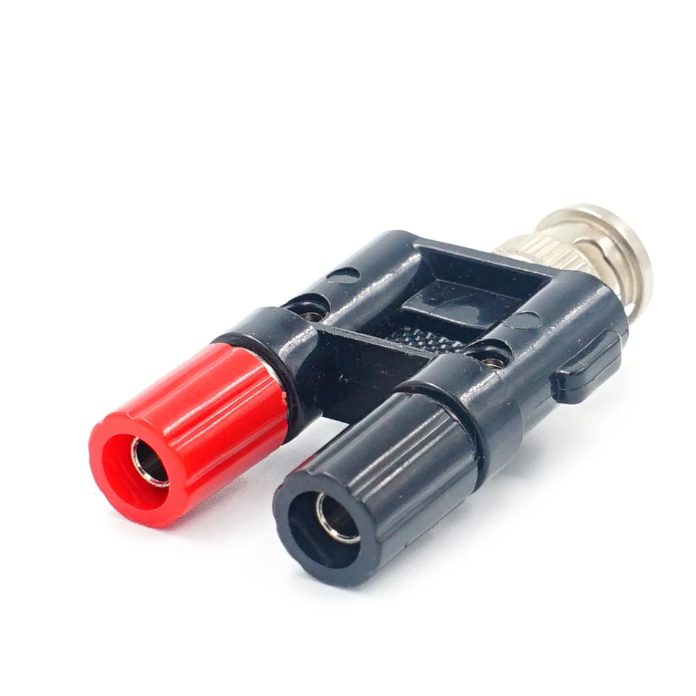 1 stücke BNC Stecker auf 4mm Dual Banana Weibliche Jack Buchse Binding Post RF Coax Koaxial Stecker Adapter splitter – Detail 4