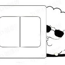 Южная Корея настенные наклейки-переключатель наклейка s креативная Наклейка на стену s Мультфильм переключатель наклейка s овца серия G0197