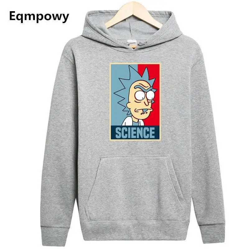 Eqmpowy мужские хип-хоп толстовки с капюшоном крутой Рик Морти худи модная брендовая