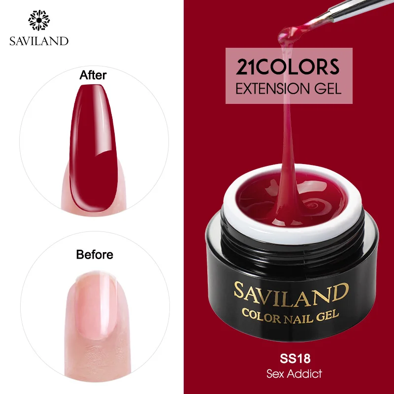 SS18 SAVILAND Радужный строительный гель для наращивания ногтей 21 цвет замачиваемый Блестящий желе УФ строительный Гель-лак Полупостоянный - Цвет: SS18