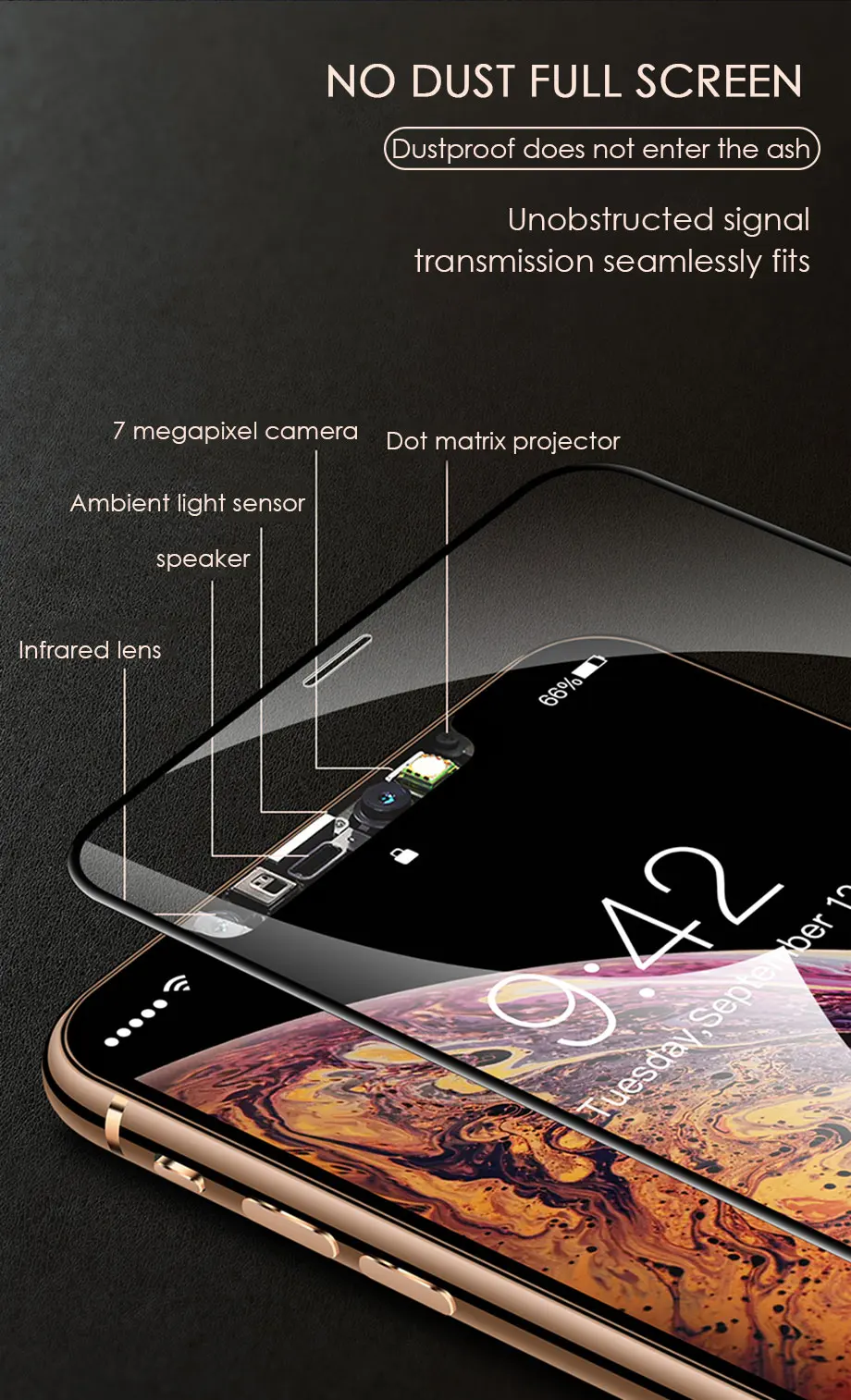 300D полное покрытие закаленное стекло для iphone 11 Pro X XR XS MAX стекло iphone 11 Pro защита экрана защитное стекло на iphone 11