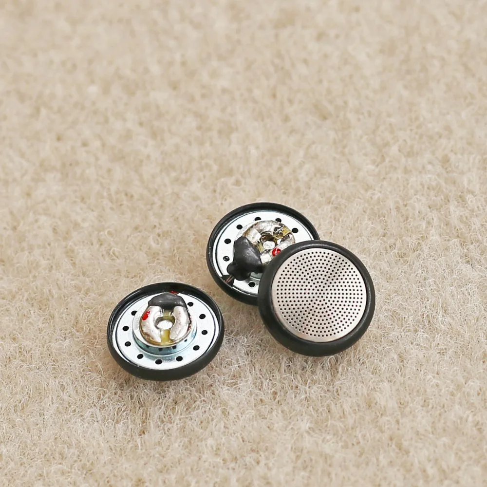 15.4mm Speaker Unit 32 Ohm Flat Headphone DIY Loudspeakers Stainless Steel Mesh Cover 110dB