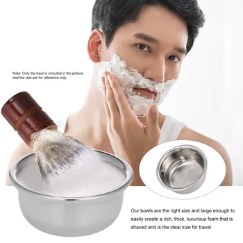 

Male Shaving Soap Bowl Facial Hair Cleaning Container Stainless Steel Shaving Bowl Male's Shaving Cream Bowl Mug Shavor Cup