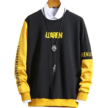 

autumn plus size fat size men cotton Sweatshirts 2xl-8xl 9xl big size o-neck patchwork male sweatshirt Patchwork Hoodies 160cm