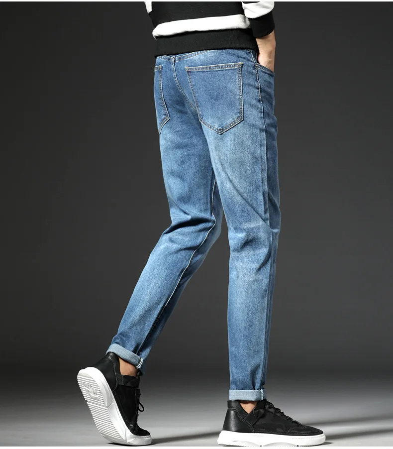 Мужские классические джинсы Jean Homme Pantalones Hombre men Spijkerbroek Mannen, мягкие синие байкерские мужские джинсовые комбинезоны, Мужские штаны