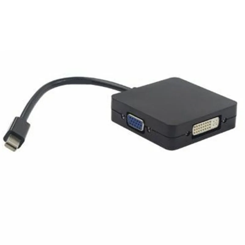 3 в 1 мини дисплей порт DP Thunderbolt к DVI VGA HDMI Кабель-адаптер для MacBook поддержка мини дисплей порт 1.1a двойной режим вход