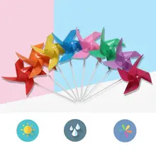 50 шт./лот DIY Pinwheels мини ветряные мельницы для детей игрушки вечерние наполнители для садовых лужаек украшения