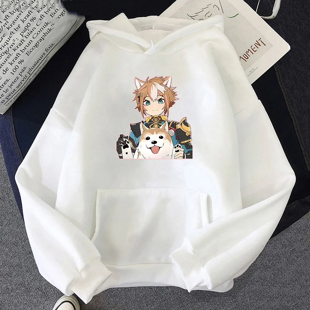 Hot Game Gorou Kawaii Print Hoodie Genshin Impact Cute Shiba Inu Teens Students Loose Sweatshirt Unisex Harajuku Casual Pullover sweatshirts for girls