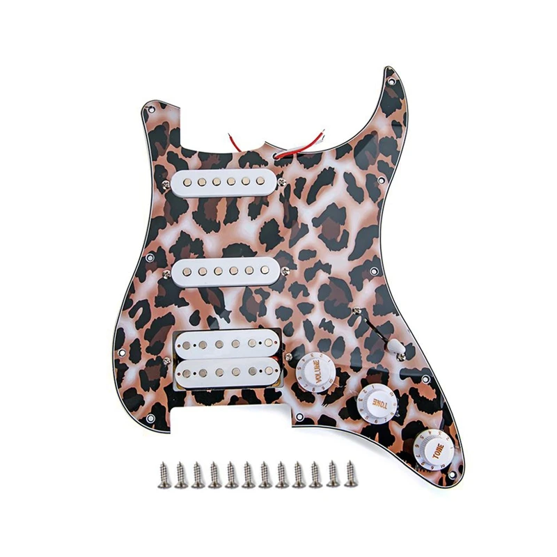 Электрогитара Pickguard 3-Ply Ssh загружен Prewired Humbucker Pickguard набор звукоснимателей для гитары