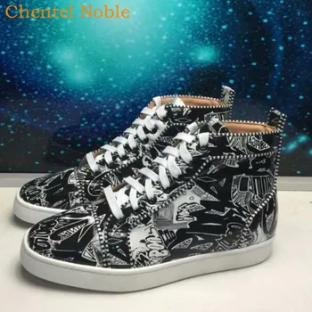 

Brand Chentel Noble Leather Irregular pattern Men Casual Shoes Party Shoes Men Flats Lace-Up Sneakers Zapatos De Hombre Big Size