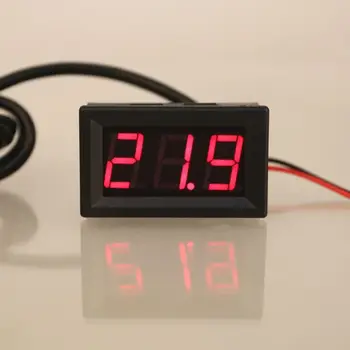 

0.56" DS18B20 Digital Thermometer Waterproof Temperature Sensor Probe DC 12V 24V L69A