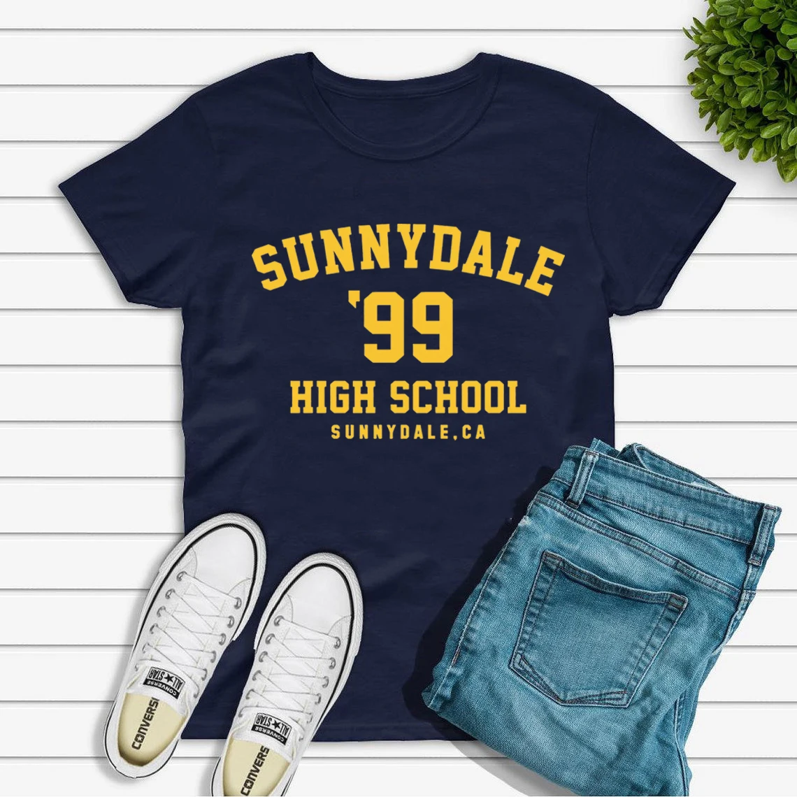 Sunnydale 99 High School Student Unisex T-shirts Sunnydale Summer Fashion Graphic Tee Women Casual Harajuku Shirt Casual Tops image