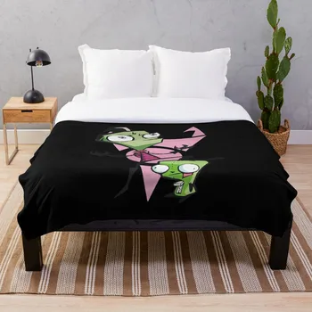 

Invader Zim Gir Irken Logo Throw Blanket Soft Sherpa Blanket Bed Sheet Single Knee Blanket Office Nap Blanket