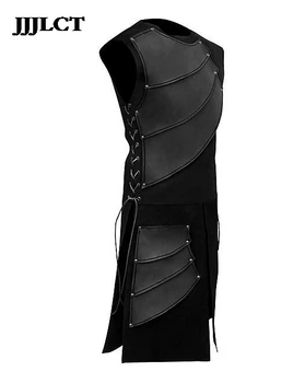 

roman soldier outfit coat costume m-3xl adult man medieval archer cub knight hero costume warrior black armor armor outfit