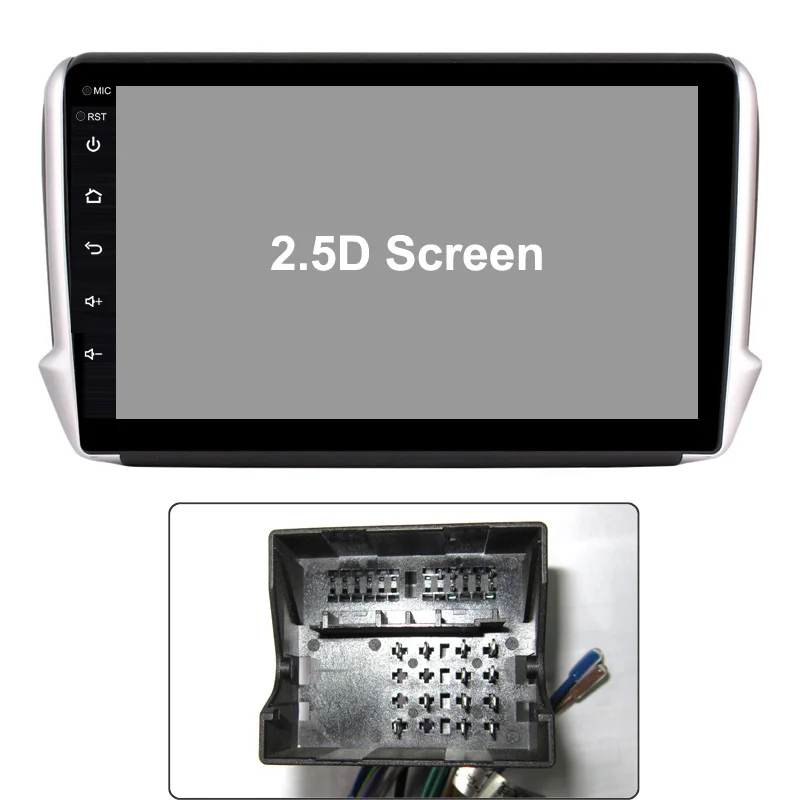 Ips 2.5D Android 8,1 Автомобильный gps Мультимедиа для peugeot 2008 208 автомобильный dvd-плеер с радио Bluetooth - Цвет: 2.5D (Plug 1)