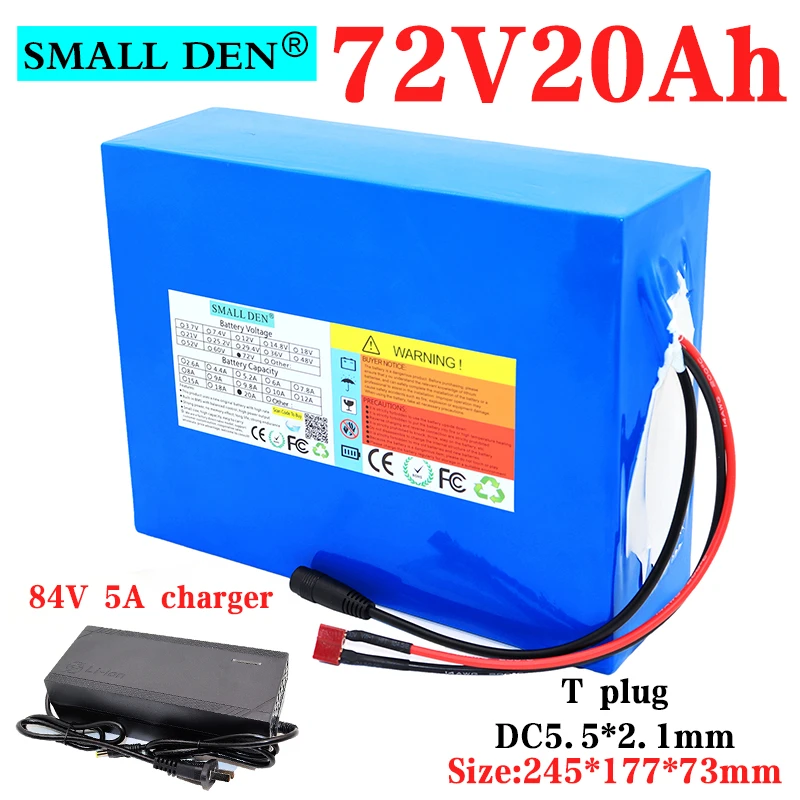 72V 20Ah 21700 lithium battery pack 20S4P 3000W High Power ebike battery 84V Electric bicycle