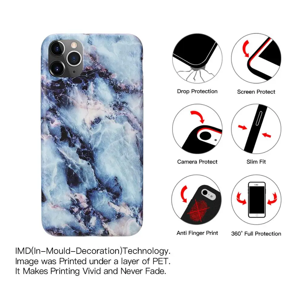 Netarlier классический синий мраморный чехол для телефона iPhone11 11 Pro Max 7Plus 8 XR Xsmax ix