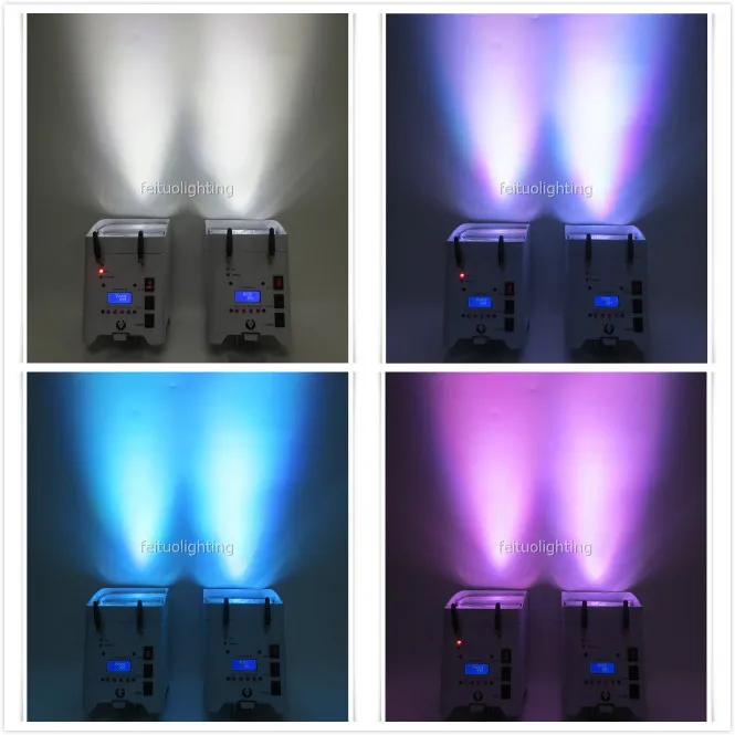E-12pcs Wi-Fi управление 4x12 Вт RGBWA+ UV 6в1 par led батарея беспроводной светодиод аплайт для бара