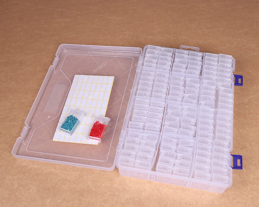 

5D Diamond Painting Accessories Storge Box124 Grid New Diamond Embroidery Tools Beads Medicine Nail art Container Multipurpose