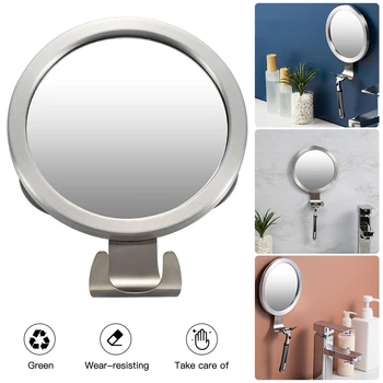 

Bathroom Suction Cup Anti-fog Mirror Aluminum Alloy Hook Shower Shaving Mirror Brand New Upgrade Free Punching Shower Mirror
