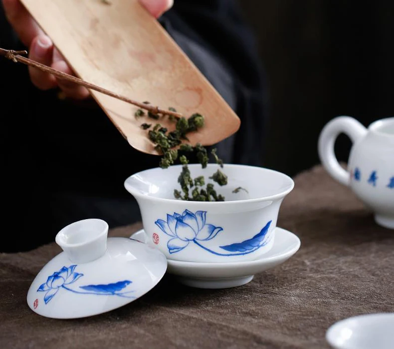 Gaiwan Фарфор Керамика 120 мл чай соусница для тарелки набор крышек мастер пиалы для чая чаши посуда для чая Посуда для напитков контейнер ремесла в качестве подарков