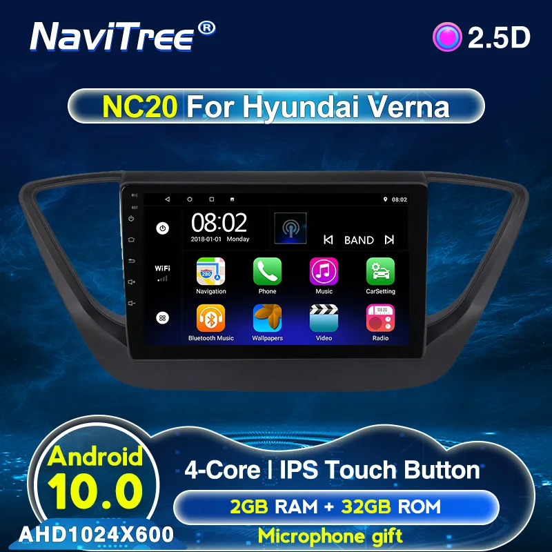 Android 2G + 32G Автомобильный GPS мультимедийный плеер автомобильное радио для Hyundai Solaris