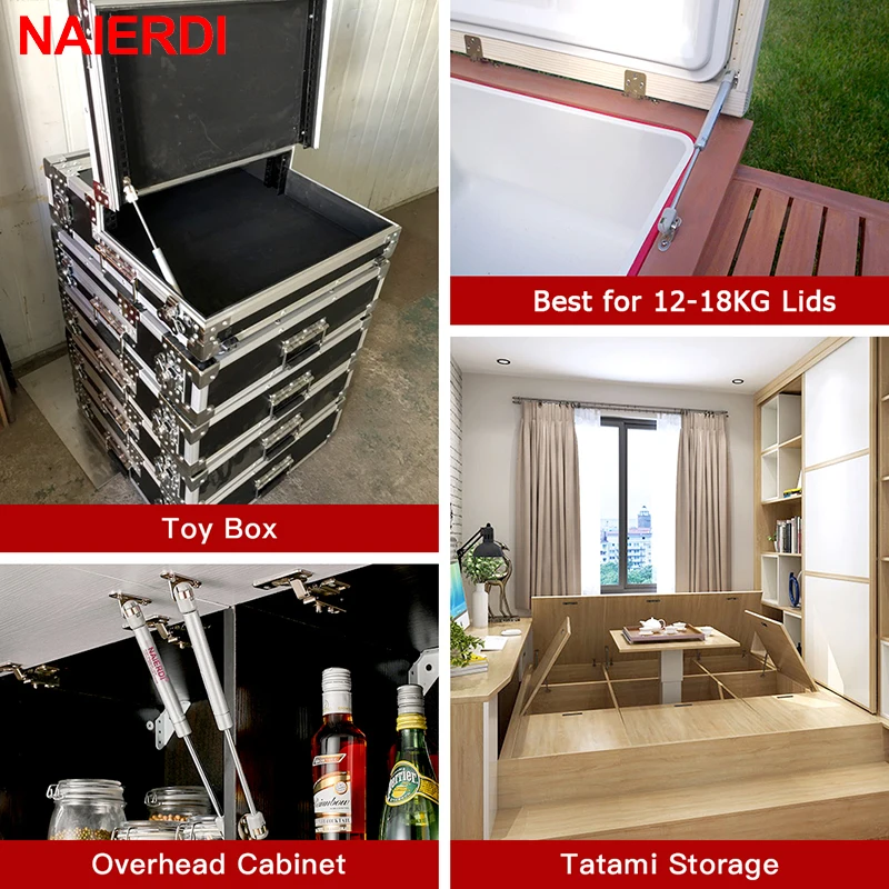 NAIERDI – Support de porte hydraulique à ressort 6kg/10kg/15kg, Support de poignée en cuivre, pour armoire, armoire, cuisine