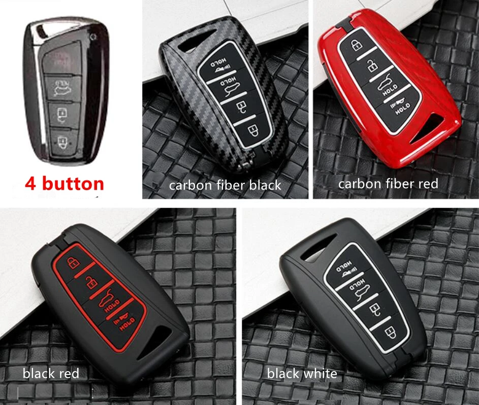 Автомобильный ABS чехол для ключей из углеродного волокна держатель Hyundai Santafe IX45