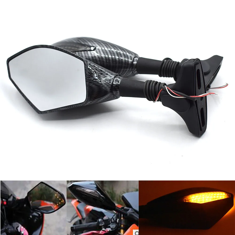 Black Motorcycle Front Back LED Turn Signal Integrated Mirrors For Yamaha MT-01 MT-03 MT-07 MT-09/SR/FZ-07 FZ-09 MT-10 | Автомобили и