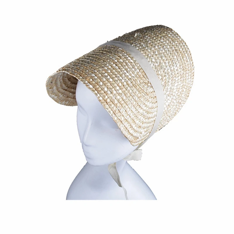 

Straw Plaited Sun Hat Female Lolita Japanese Style Handmade Weaving Outing Sunscreen 38*25Cm Elegant Accessories Beach Hat