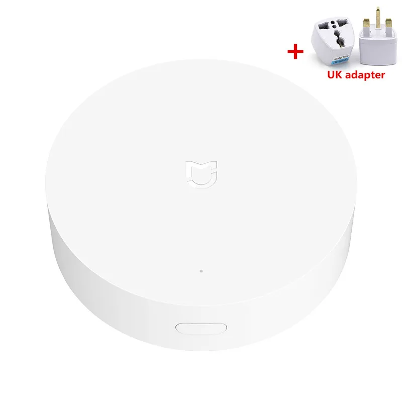 Add UK Adapter Xiaomi многомодовый Умный домашний шлюз ZigBee wifi Bluetooth сетчатый концентратор Работает с Mijia APP Apple Homekit Интеллектуальный домашний концентратор - Цвет: Add UK Adapter