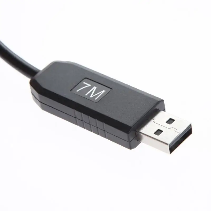 9 мм объектив 7 м USB эндоскоп Водонепроницаемый 6 светодиодный Бороскоп Труба инспекция видео Предотвращение затухания сигнала измерительный прибор