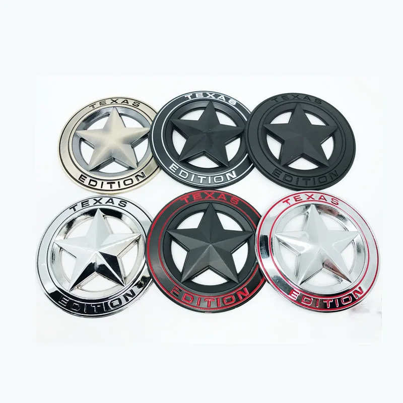 1pcs 3D Badge TEXAS EDITION Star TRAIL RATED 4X4 Limited Emblem Metal Car Stickers for JEEP Cherokee Wrangler Grand Car Styling