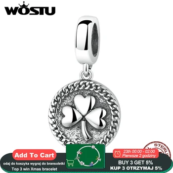 

Autumn New Arrival 100% 925 Sterling Silver Clover Charm Fit Original WST Bracelet Pendants Authentic Jewelry Women
