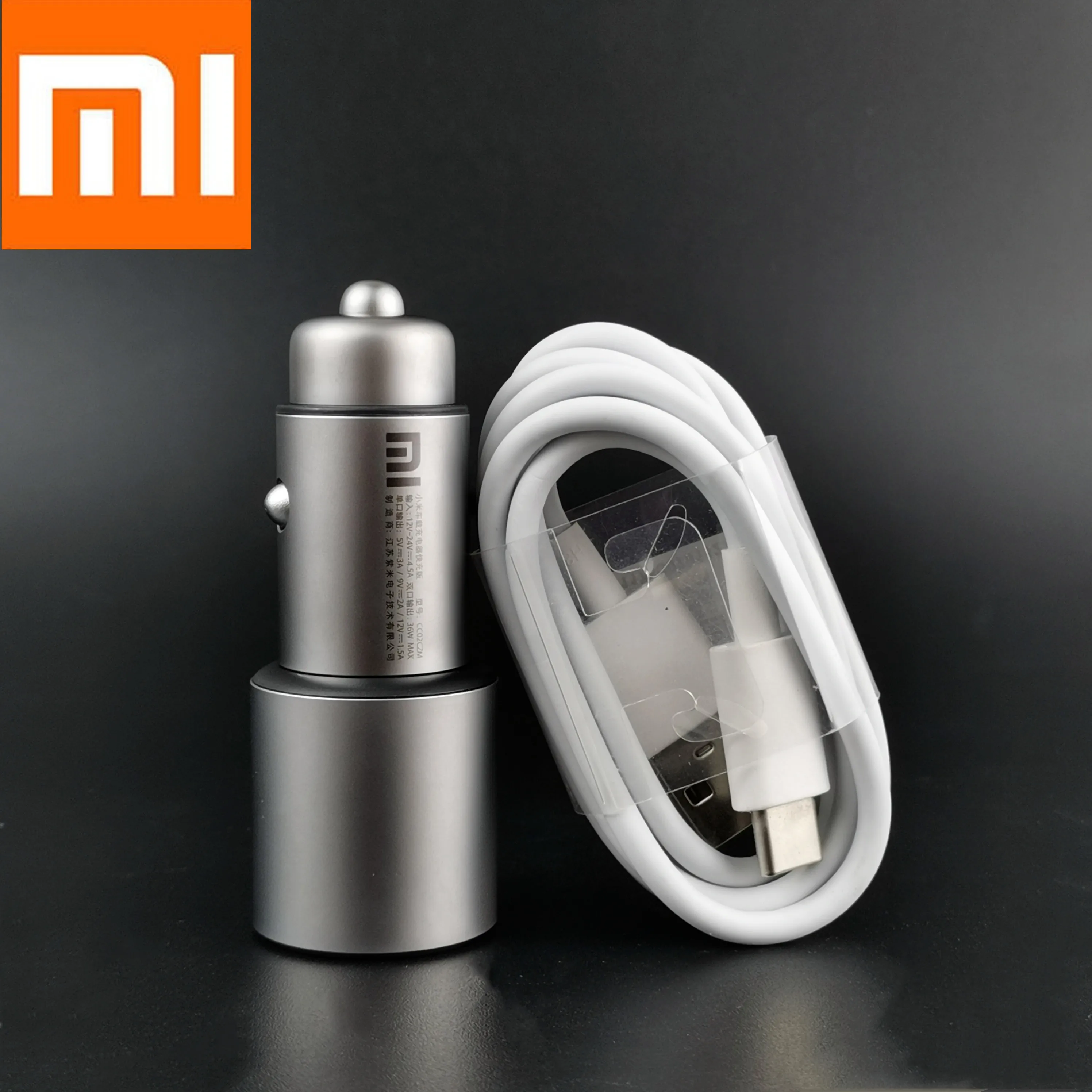 Original Xiaomi Car Charger 100W 5V 3A Dual USB Fast Charging QC Charger  Adapter For iPhone