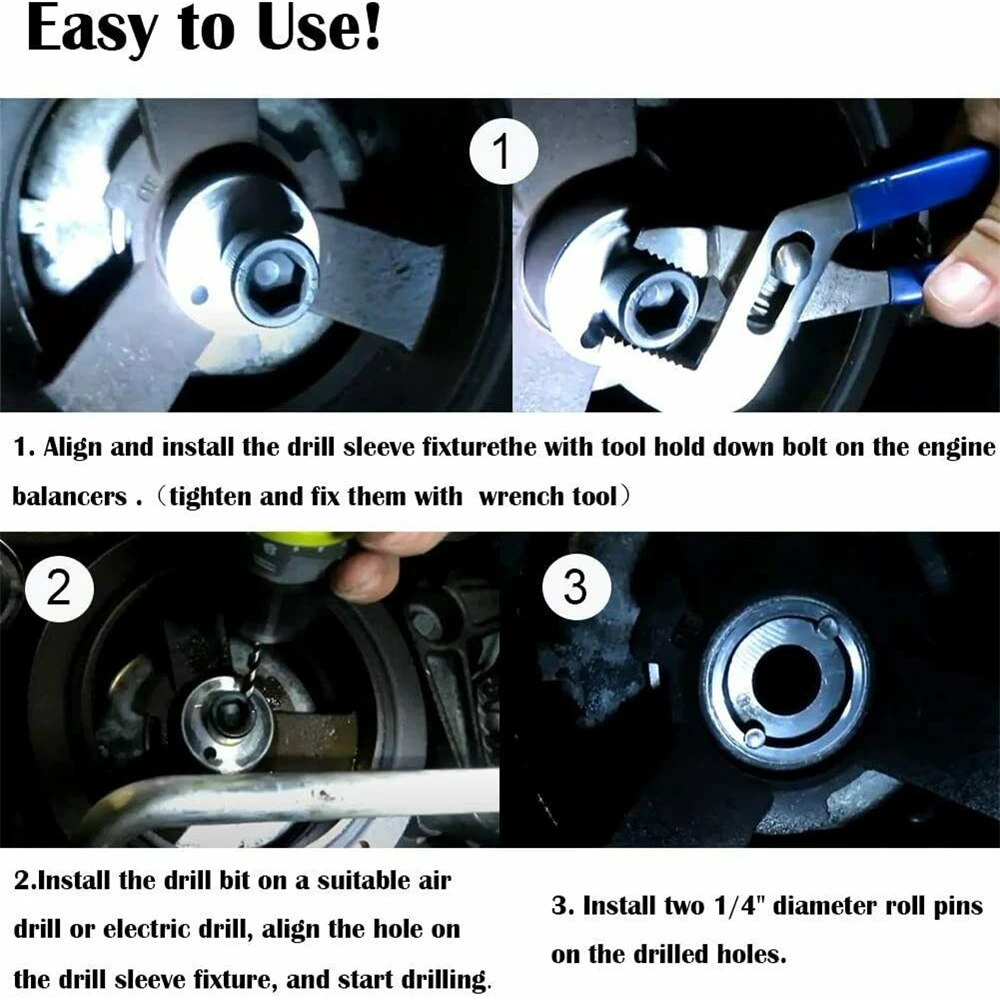 Crank Pin Kit for LS1 LS2 LS3 LT1 LQ4 LQ9 LSX LSA 5.3 6.0 Crankshaft Damper Drill Pinning Fixture Tool