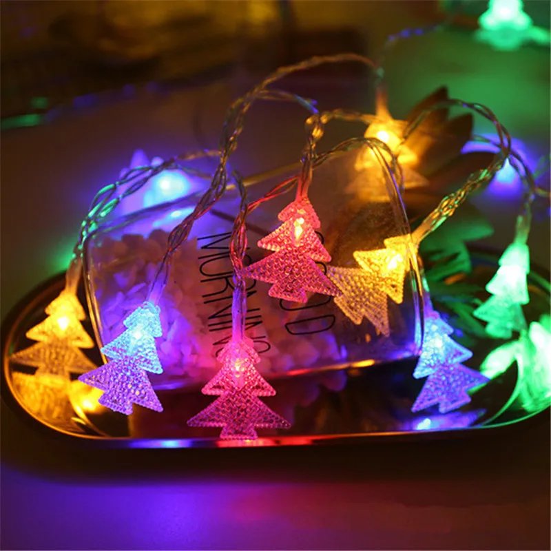 6 м 40 led батарейный блок световые гирлянды Рождественские украшения Новогоднее Рождественское украшение для дома Рождественская елка украшения Navidad - Цвет: tree-multi