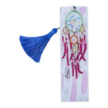 

Beaded Bookmarks with 5D Diamond Painting Christmas Gifts Special Shaped Diamond Painting Leather Bookmark Tassel Book Mark Gift