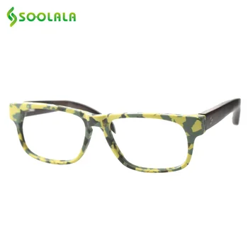 

SOOLALA Real Wood Anti Blue Light Computer Reading Glasses Men Women Bamboo Presbyopia Glasses w/Gift Pack +0.5 0.75 to 4.5 5.0