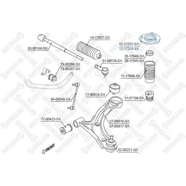 Опора амортизатора переднего Suzuki Grand Vitara/Escudo JB416/JB