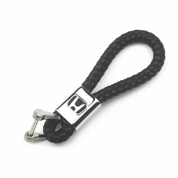 

Car Key Ring Metal+Leather Car Keychain Key Chain For Mugen Power Honda Civic Accord CRV Hrv Jazz car styling