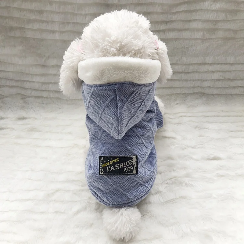 Autumn Winter Pet Dog Clothes Warm Thickening Fleece Coat For Dogs Puppy Hooded Jacket Chihuahua Yorkie Pug Clothing