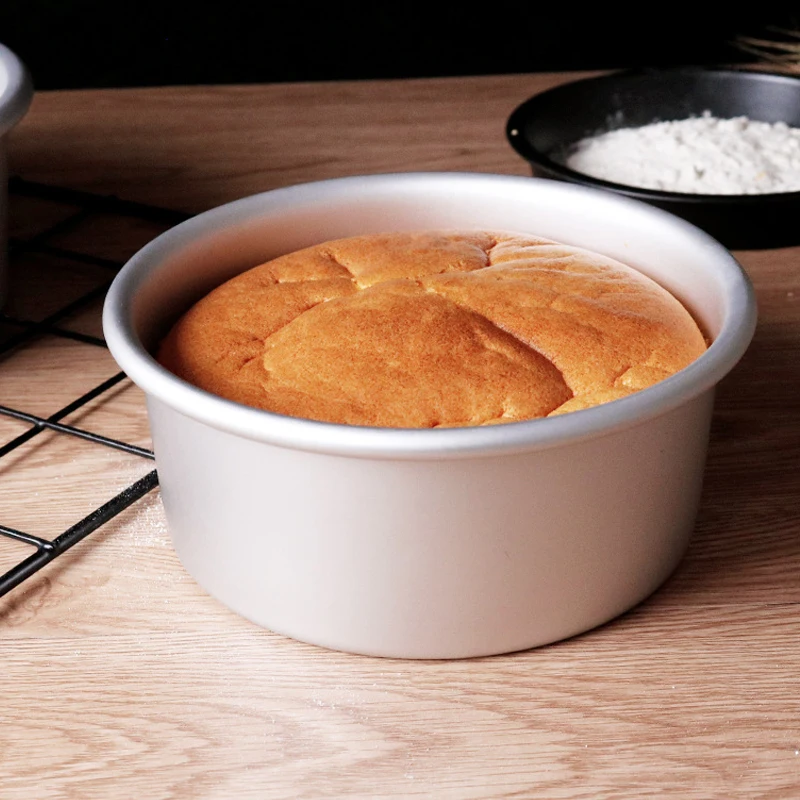 3 Tiered Round Cake Mold Set Aluminum Alloy Cake Pan Set Non Stick Baking Pans 4/6/8 inch Cakes Mould Removable Bottom