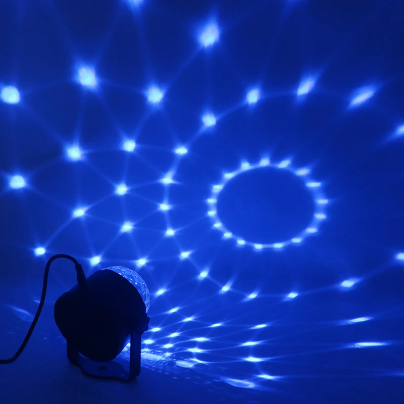 SZYOUMY USB ИК пульт дистанционного управления RGB светодиодный сценический светильник Магический кристалл вращающийся автомобиль диско DJ светильник 5 в Мини Красочный лазерный сценический светильник