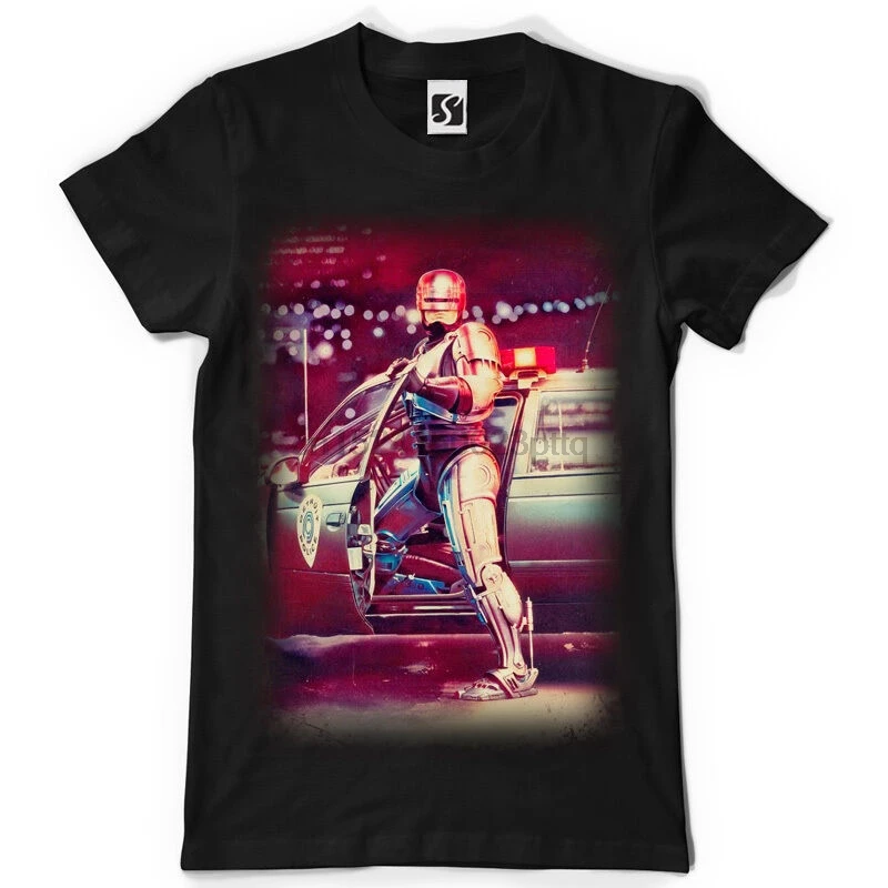 Эксклюзивная Мужская футболка-дизайн Robocop (SB350) |