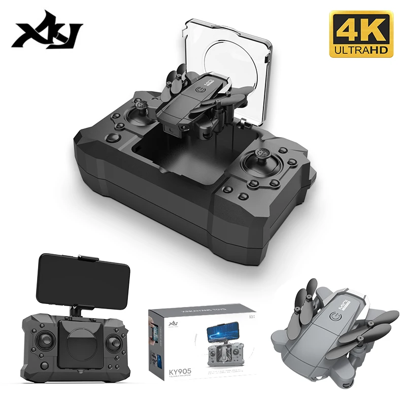 Photo Product XKJ KY905 Mini Drone with 4K Camera HD Foldable Quadcopter One-Key Return Wifi FPV RC Helicopter Quadrocopter Kid's Toys