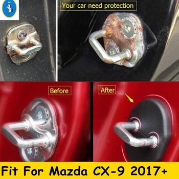 

Yimaautotrims Auto Accessory Inner Door Lock Protector Frame Cover Trim Plastic Black Fit For Mazda CX-9 CX9 2017 2018 2019 2020