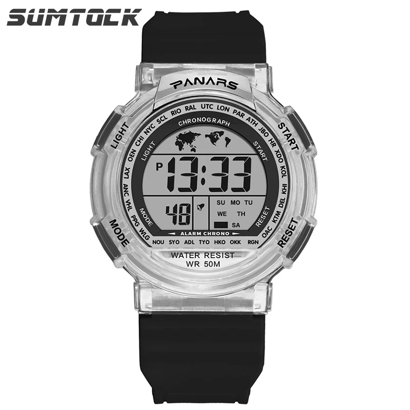 

Sumtock Kids Digital Watch Boys Gifts Waterproof 5Bar Sport Watch Kid Back Light Shock Resistant Repeater Gril Led Wristwatch