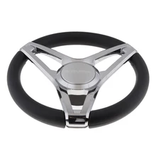 350 мм ABS Рулевое колесо для лодки хром(3 спица) 3/4 дюйма с центром Кепки для лодки